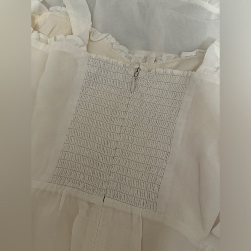 NWT Reformation Nikita Midi Dress in White Ivory Tie Straps Bridal | size 6 - Picture 10 of 12